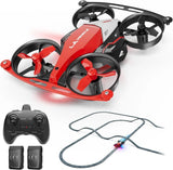LA Vehicle Drone for Kids (ages 8-12), Mini Indoor Drone with 24 Piece Track Set