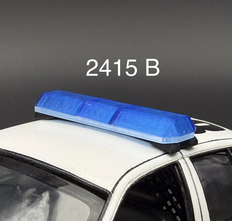 1/24 25 Scale Model Blue Code 3 Excalibur Lightbar Police