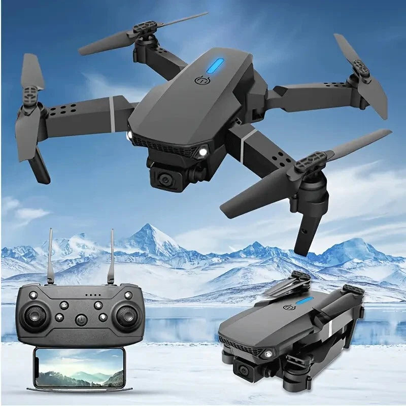 Mini Drone E88 Pro con Dualcamera 4K Wifi APP Con Sensore Di Movimento