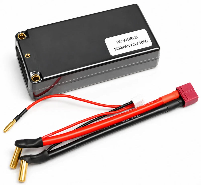 Shorty 7.6V 4800MAH 100C LIPO Hard Case BATTERY Pack W/ DEANS - Light Weight Battery