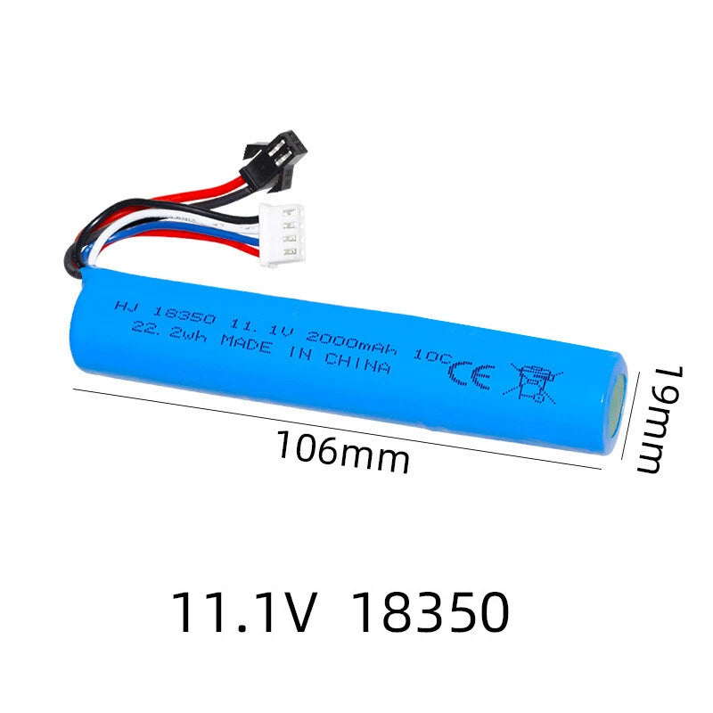 1Pcs 11.1V 2000mAh 10C Rate Battery for Soft bullet gun special core accessories