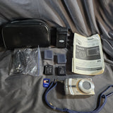 PANASONIC DMC-TZ3 Silver 10MP Digital Camera W Charger 2 Batteries And Sd Card
