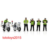 1/87 Police Motorcycle Men Scene Prop Miniature HO scale Figure Doll Model Toys