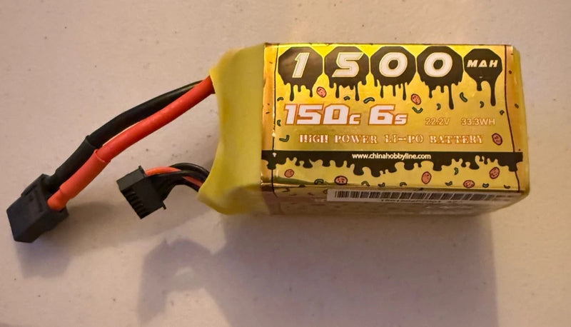 Speedy Pizza 1500mAh 6S Lipo Battery 22.2V 150C with XT60 Plug for FPV Racing Battery