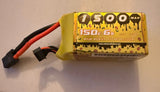 Speedy Pizza 1500mAh 6S Lipo Battery 22.2V 150C with XT60 Plug for FPV Racing Battery