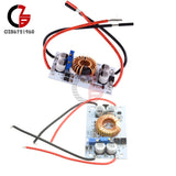 DC step-up constant-current driver PCB with inductor and capacitor components