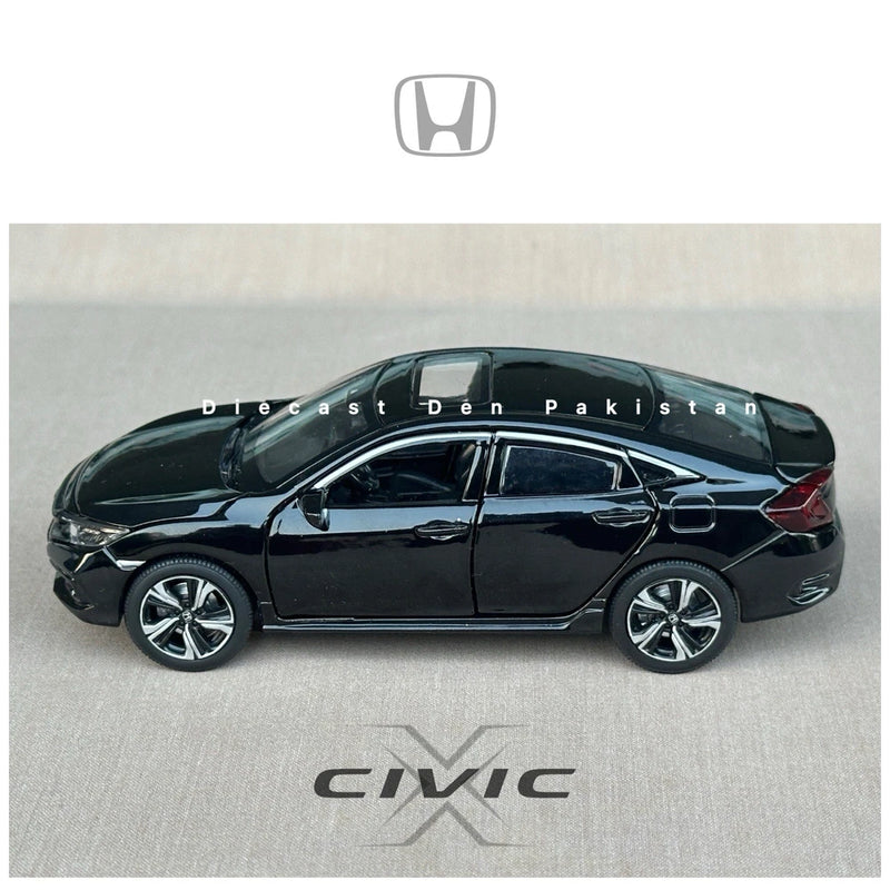 Honda Civic 10th Gen Black Rare Diecast Model w/ Lights & Sound | Size: 5.5 inch