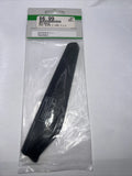 Black plastic RC helicopter rotor blade, sealed in retail package