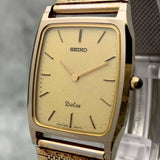 Gold-tone Seiko Dolce Tungsten 95 wristwatch with champagne dial and stick markers