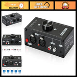 Stereo Audio Preamplifier - XLR RCA 3.5mm Input/Output Converter Adapter Amp, Ga