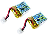 2 Packs Lectron Pro 3.7 volt 100mAh 20C Lipo for Estes Proto X Nano Quadcopter