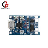 2PCS USB 5V 1A 18650 Li-ion Battery Charger Board With Protection Module TP4056
