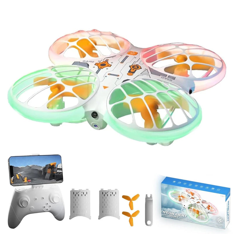 RC Drone, RGB Lights Drone with 4k HD FPV Camera, Drone for Adults with Obsta...