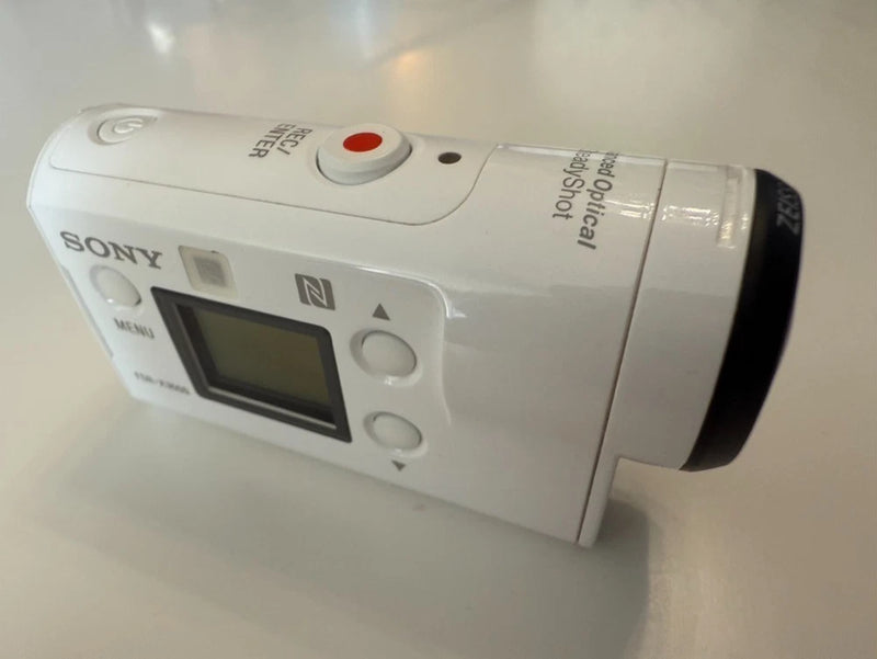 Used White SONY FDR-X3000 Digital 4K Video Camera Recorder Action Cam w/housing