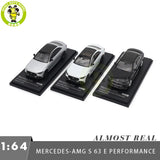 1/64 Almost Real Mercedes-AMG S63 E Performance 2023 Black Diecast Model Car