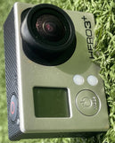 GoPro HERO3 Silver action camera with black lens, LCD screen, and side buttons
