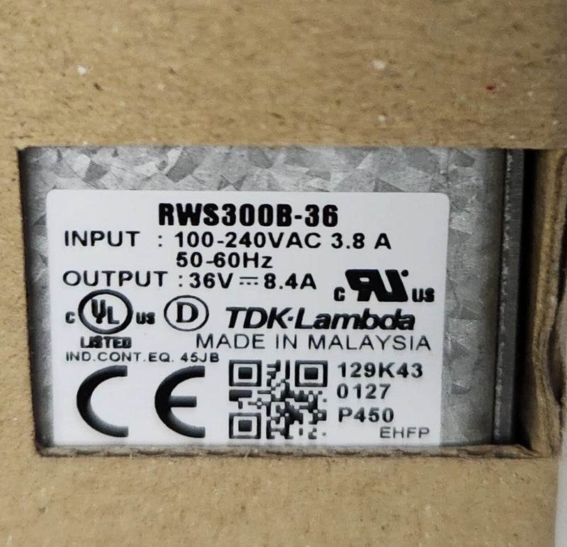 TDK LAMBDA RWS300B 36 EHFP Switching Power Supply AC DC Converter Input 100-240