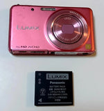 Panasonic DMC-FX80 Pink 12.1 MP 5x Zoom Compact Digital Camera From Japan