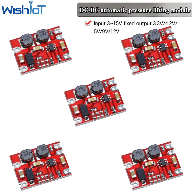 5PCS DC-DC Buck Boost Module Step Up/Down Board 2.5V-15V to 3.3V 4.2V 5V 9V 12V