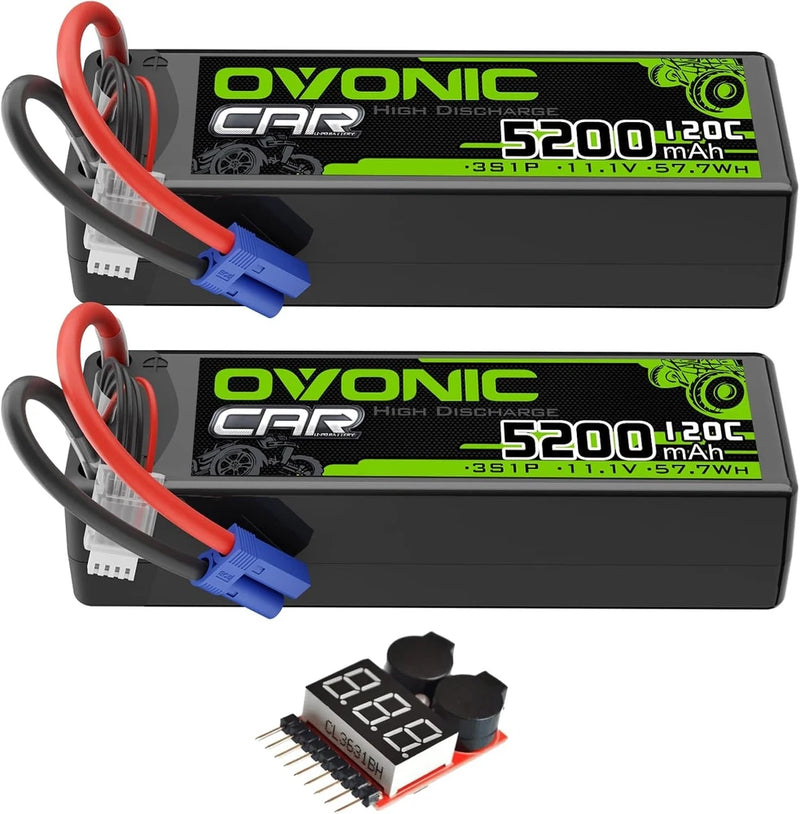 3S LiPo Battery 11.1V 5200mAh 120C with EC5 Plug for RC Car RC Truck Airplane Battery