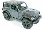 Compatible with Jeep Wrangler Rubicon 2018 Gray Hard 1/34 Scale Diecast Model