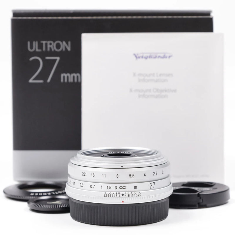 Voigtlander Ultron 27mm F2 Silver for Fujifilm X mount [Top Mint] #5629LJ