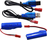 2Pcs 3.7V 500mAh Li-ion battery with JST Plug for Huina 1337 1338 RC Trucks 1337