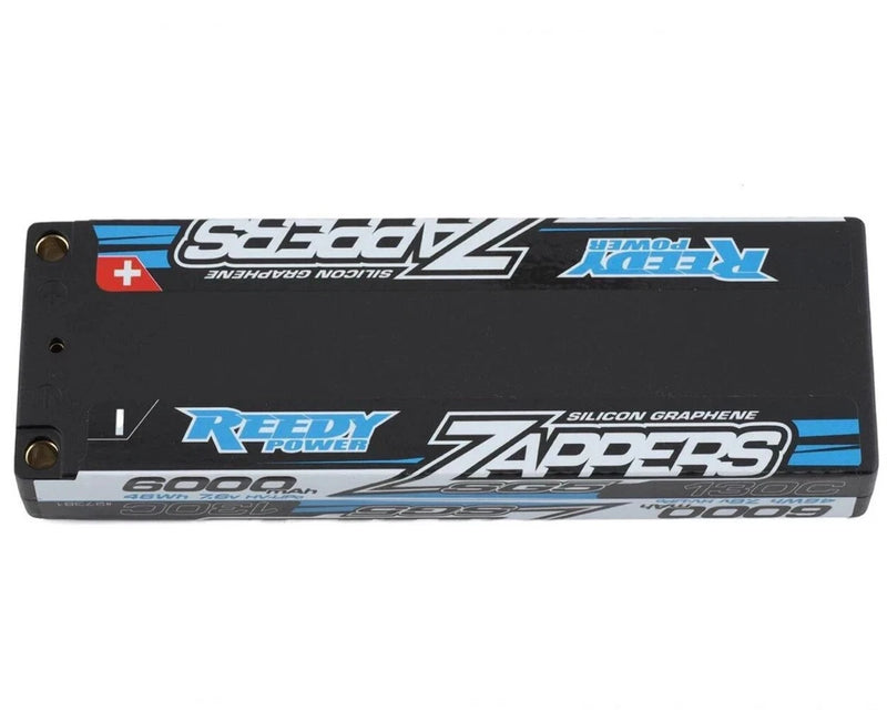 Reedy Zappers HV battery pack, low profile black rectangular LiPo with 5mm bullet