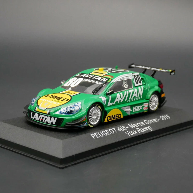ixo 1:43 Stock Car Peugeot 408 Marcos Gomes 2015 Voxx Racing Diecast Car Model