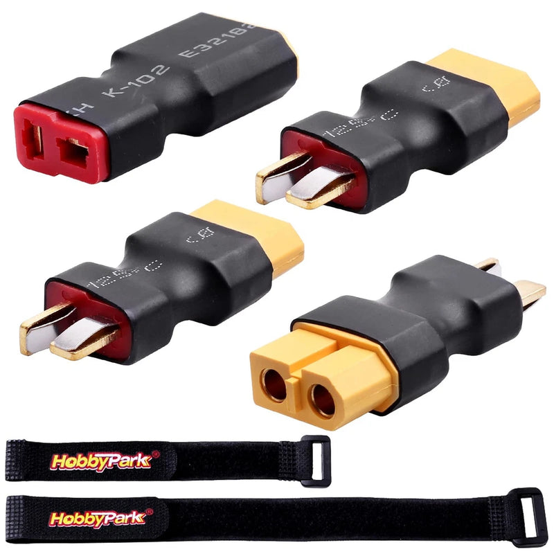 Hobbypark T Plug Deans Style to XT60 Connector Adapter RC Lipo Small, Black Battery