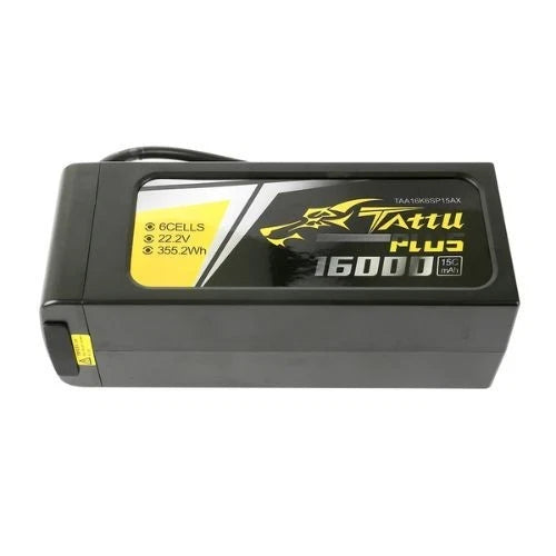 16000mAh 6S 15C 22.2V Tattu Plus Lipo Battery with AS150+XT150 Plug Battery