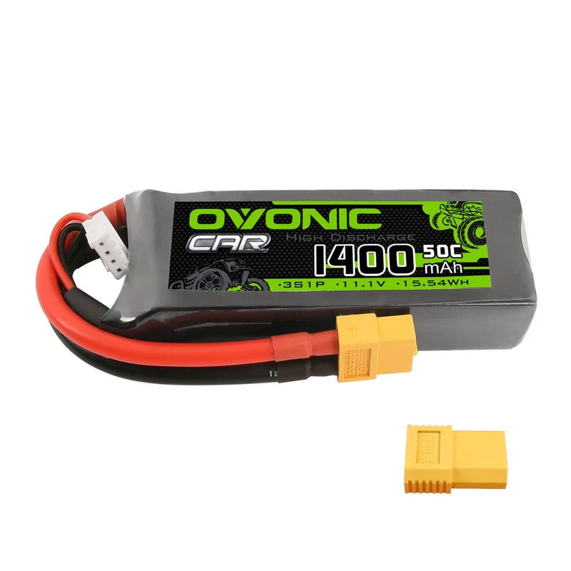 3s Lipo Battery 50C 1400mAh 11.1V Lipo Battery with XT60+TRX Connector for RC...