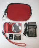 Panasonic LUMIX DMC-TZ7 Compact Digital Camera 12x Zoom Tested Red