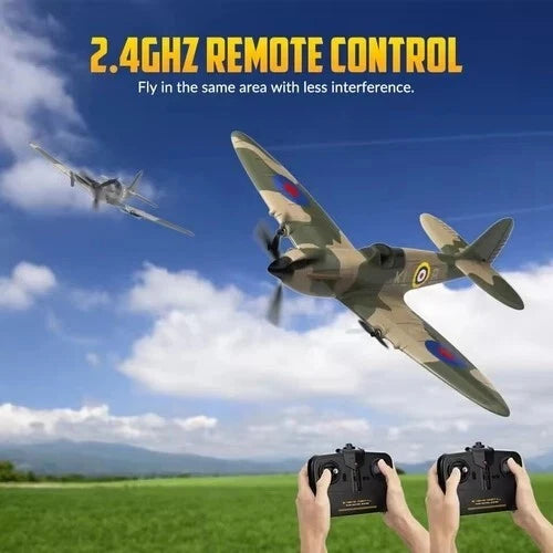 Volantex WWII Spitfire 3CH RC Plane 2.4G Remote Control Fighter Aerobatic RTF