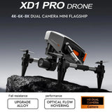 XD1 Pro Mini Drone 4K,6K, 8K Dual Camera WIFI Alloy Quadcopter Remote Control