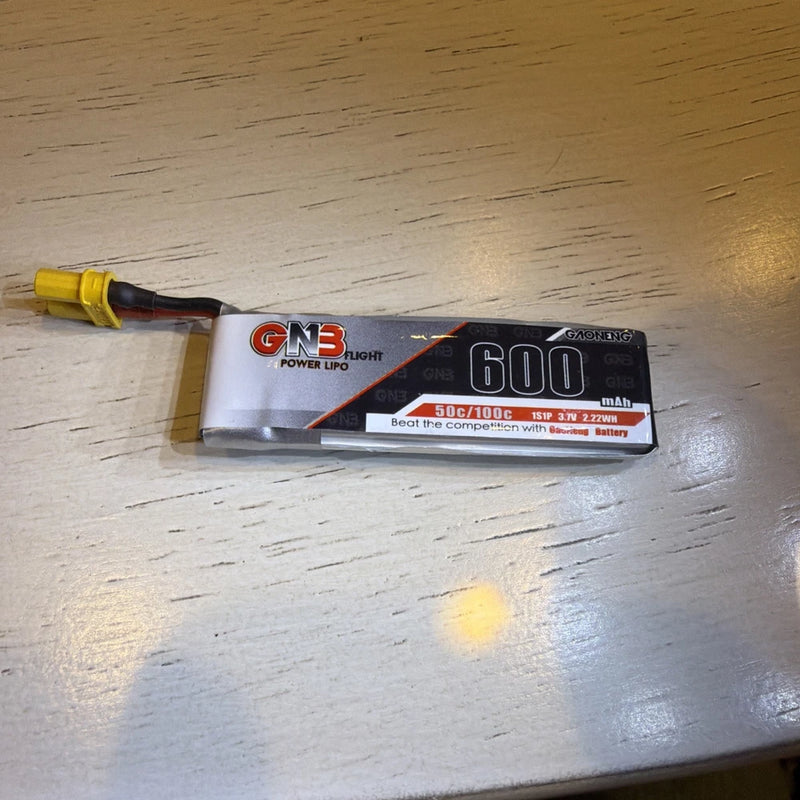 Gaoneng GNB Flight 600mah 3.7v  50c / 100c Lipo Battery
