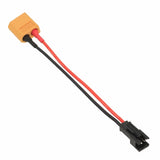 XT60 to SM 2P male adapter wire, 20AWG 10cm, red/black leads with connectors
