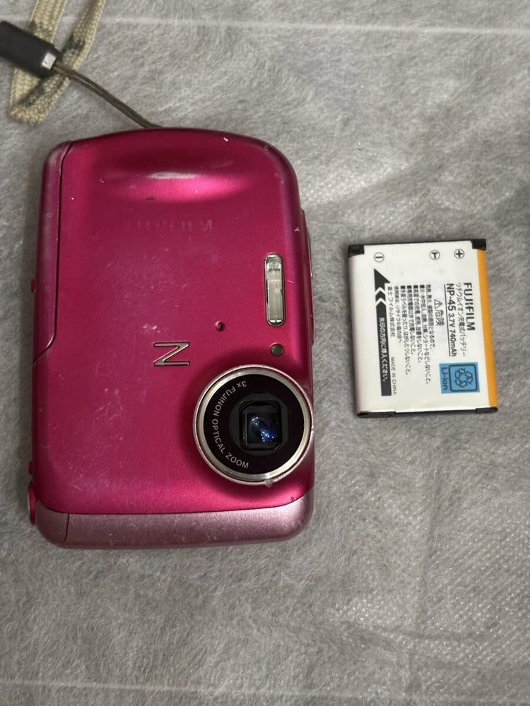 FUJIFILM FinePix Z33WP Compact Digital Camera Pink Black Dot LCD From Japan