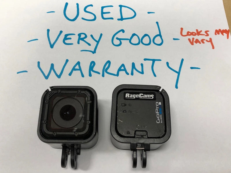 Compact action camera kit extras with two small cameras in housings