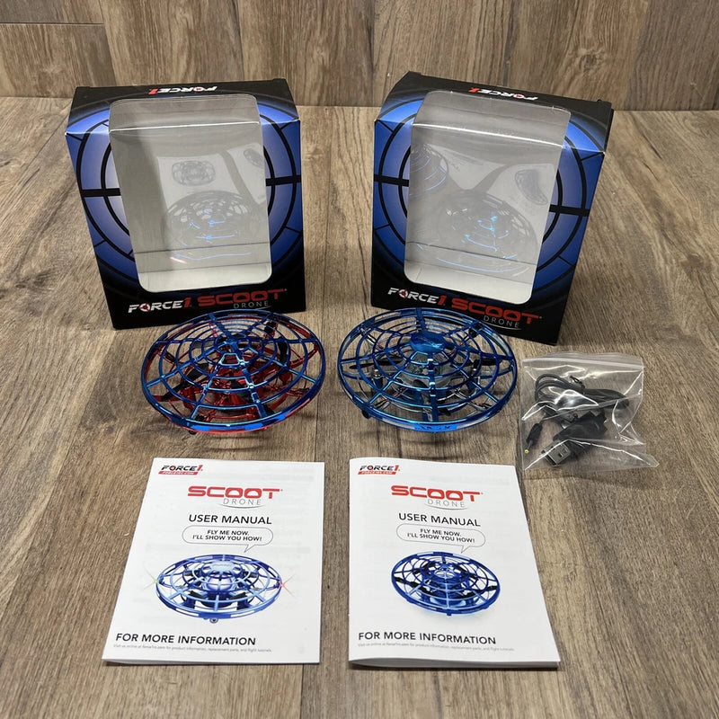 Lot Of 2 Force1 Scoot Hand Operated Drones (Hands Free Motion Sensor)