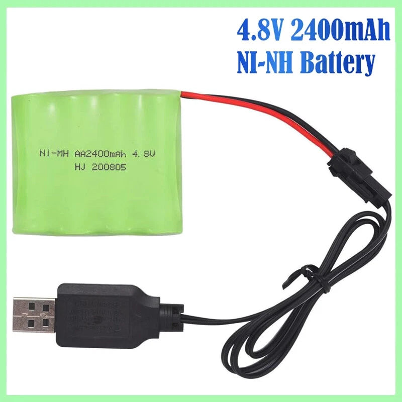 4.8V 2400mAh Ni-MH AA Battery for RC Toy Household Electric Appliances Lighting Battery