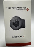 Insta360 ONE R 1-inch wide angle lens mod, black circular lens with side housing