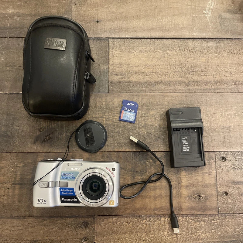Panasonic Lumix DMC-TZ1 Digital Camera W/ Battery & Charger - Tested And Works