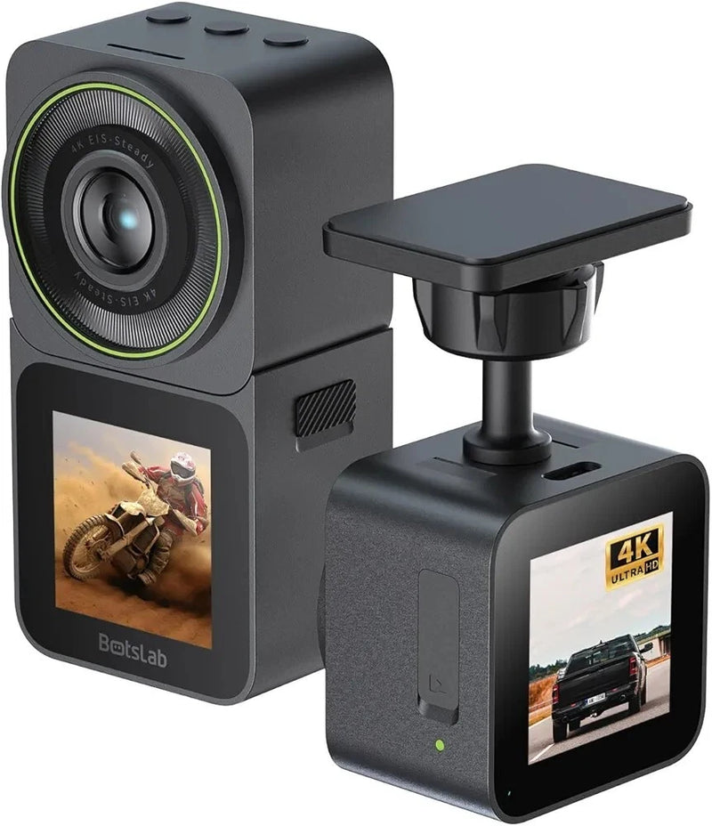 BOTSLAB Action Camera 4K 20MP, Dual Purpose Action Camera and Dash Cam,...