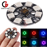 7 Colors X8/16V RGB LED Light Round Board For FPV Multicopter Drone Race