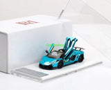 GB RM 1:64 Plating Blue LP700-4  Sports Open Model Diecast Collect Car