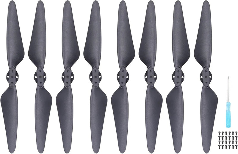 Drone Propellers, Lightweight and Durable Replacement Props, 4 Pairs for FPV Rac