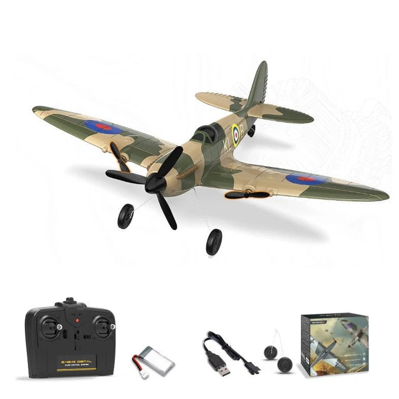 Volantex WWII Spitfire 2.4G 3CH RC Plane Remote Control Fighter 6-Axis Aerobatic
