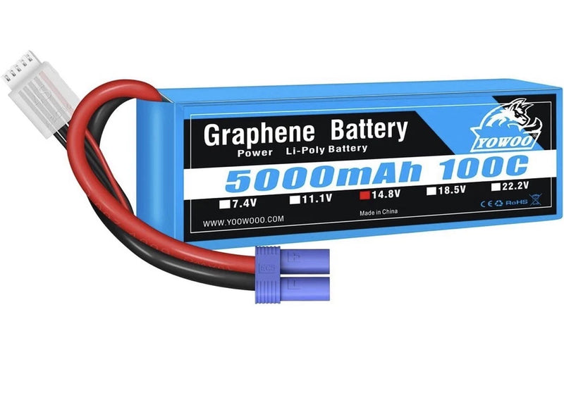 Yowoo  5000mAh 11.1V 100C EC5 Graphene Lipo Battery for RC Car Drone Airplane Battery