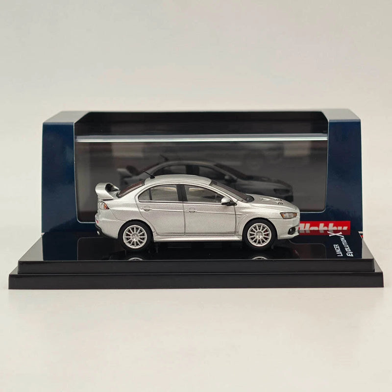 Hobby Japan 1/64 Lancer Evolution X Cool Silver Diecast Model Car